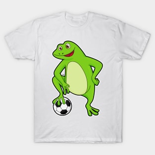 Frog as Soccer player with Soccer ball T-Shirt